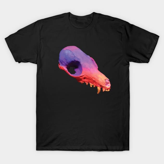 Sunset Fox Skull T-Shirt by kookybat